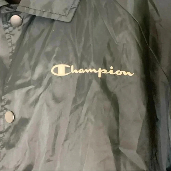 nwot Champion® Black Heritage Woven Coaches Jacket Sz M - Picture 7 of 9
